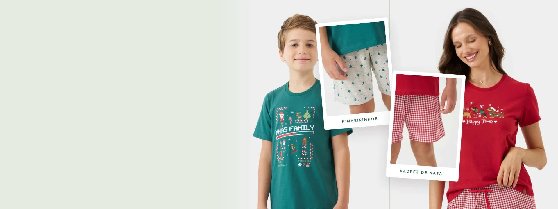 A mesma estampa, o mesmo sorriso — pijamas Olá Pijamas