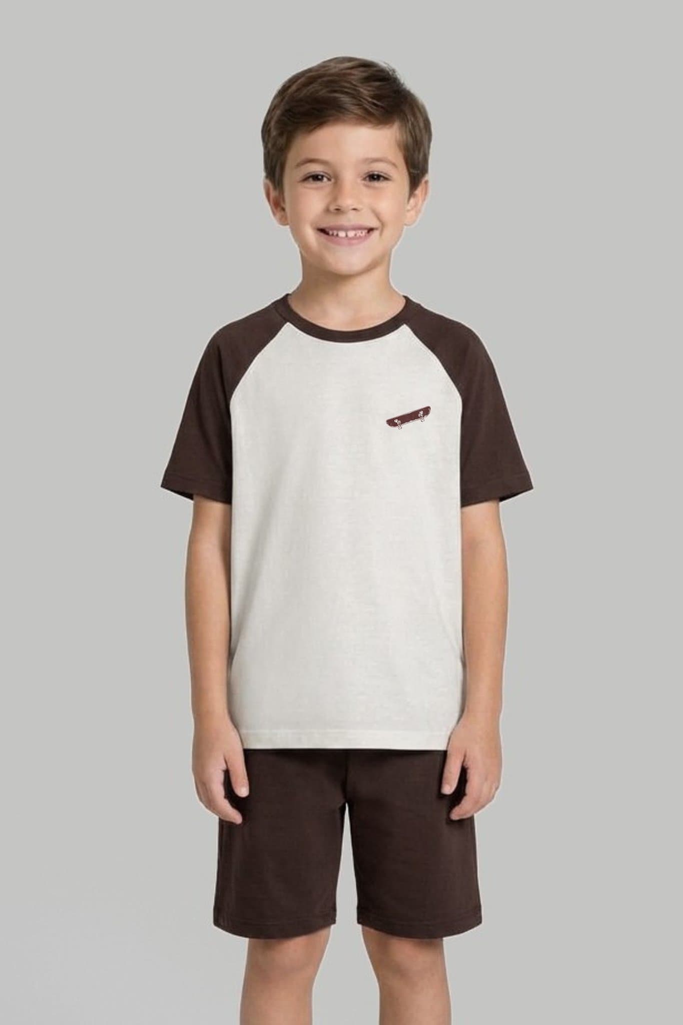 Pijama Masculino Infantil Curto Slide 100% Algodão
