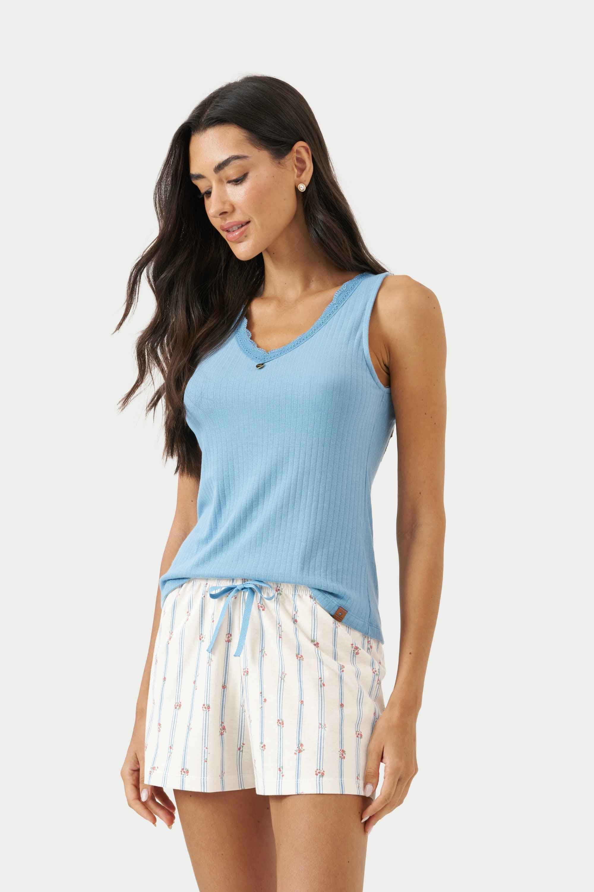 Pijama Regata Feminino Coordenado Sublime