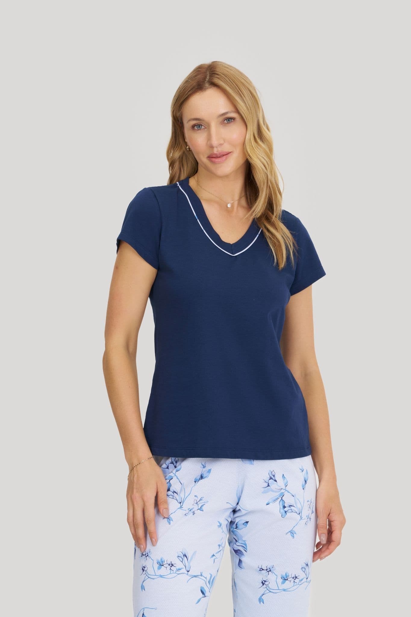 Pijama Feminino Pescador Encanto Floral