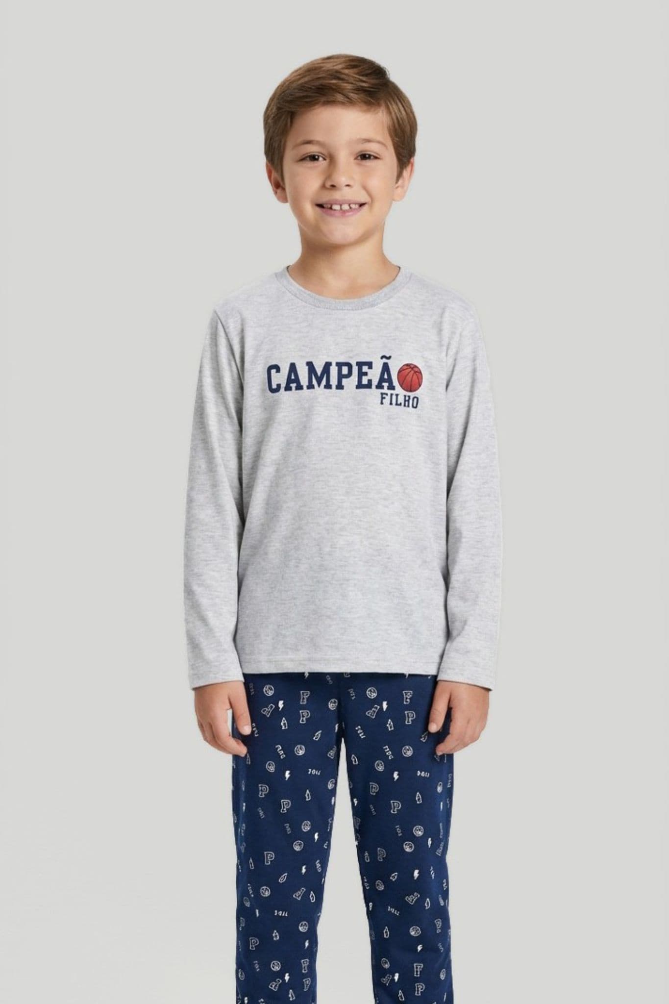 Pijama Masculino Infantil Longo Parceiros