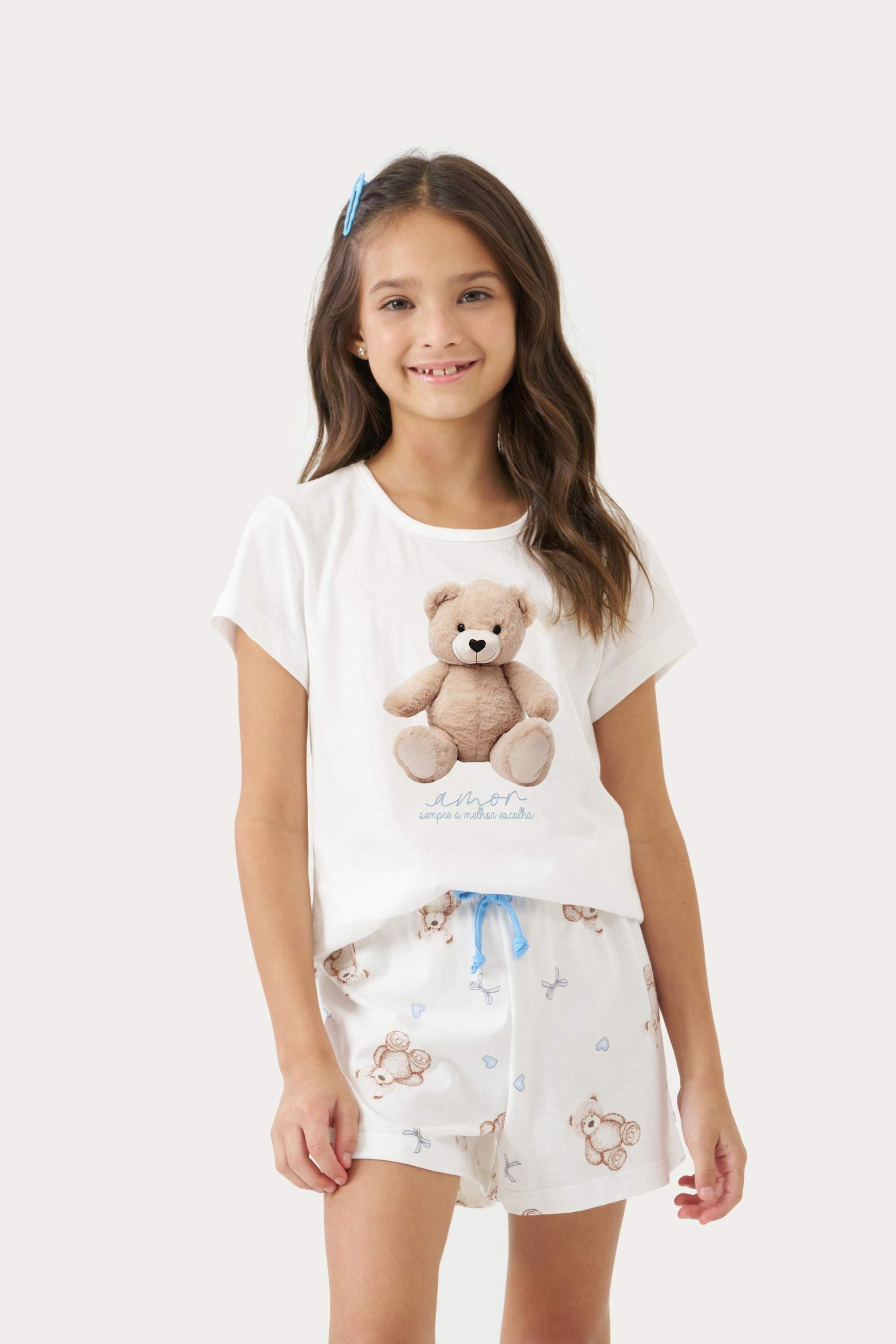 Pijama Infantil Manga Curta Coordenado Você É Meu Favorito