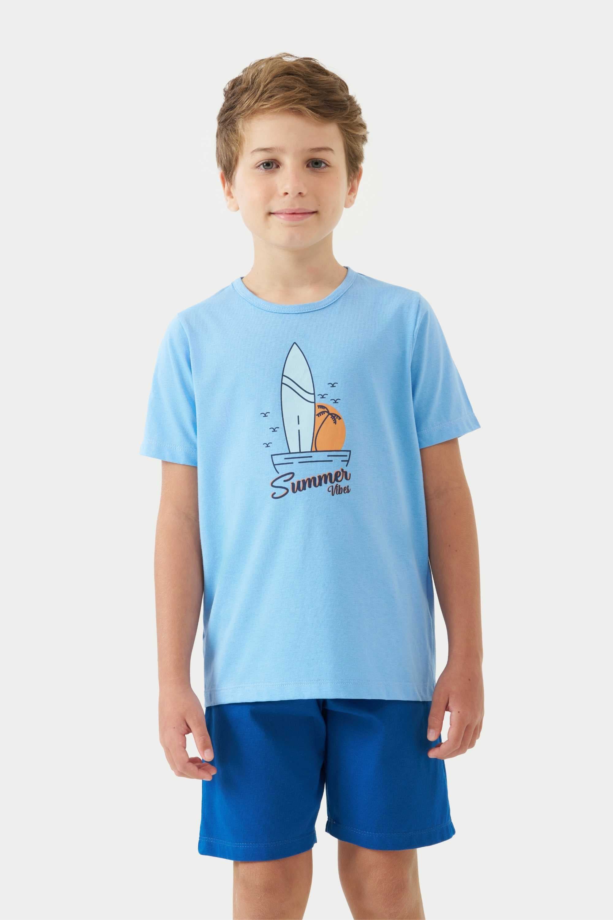 Pijama Infantil Masculino Curto Coordenado Summer Vibes